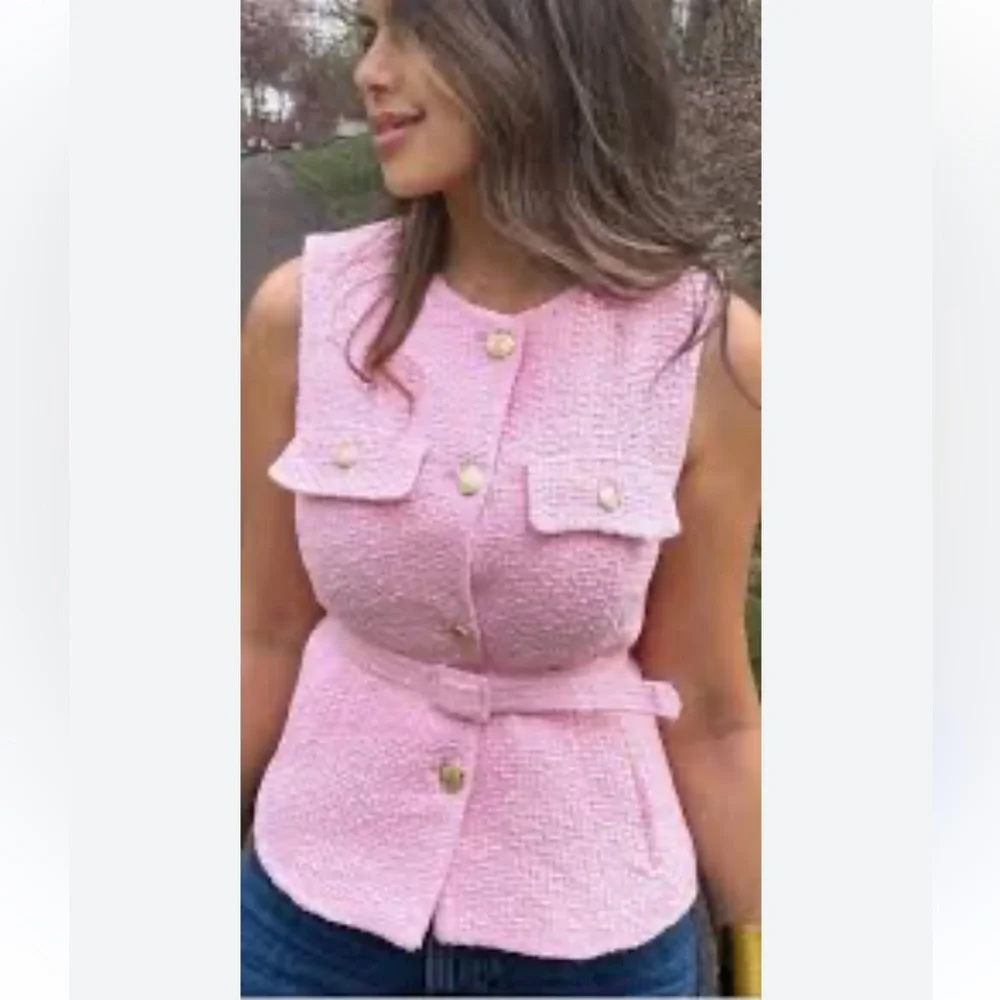 NEW ZARA LUXURY CHANNEL VIBE STRUCTURED VEST SIZE XS 🚨NO DISCOUNT